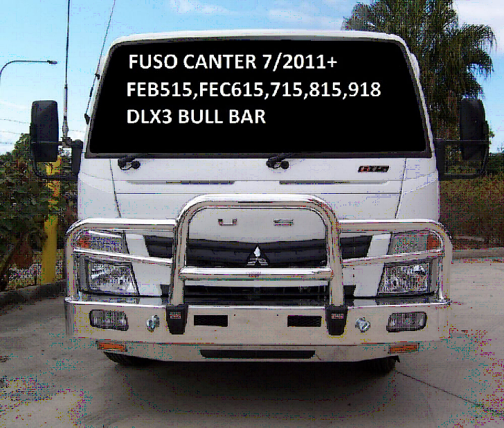 FUSO CANTER FG 4X4 Deluxe 3 Bullbar with Towpin and Bumper Lights (/11 to /12)