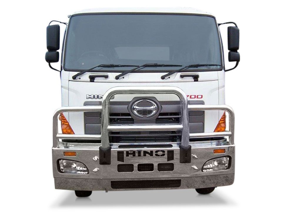 HINO 700 SERIES  Deluxe 4 Alloy Bullbar with Towpin, FUPS Compatible (MY12 to MY20)