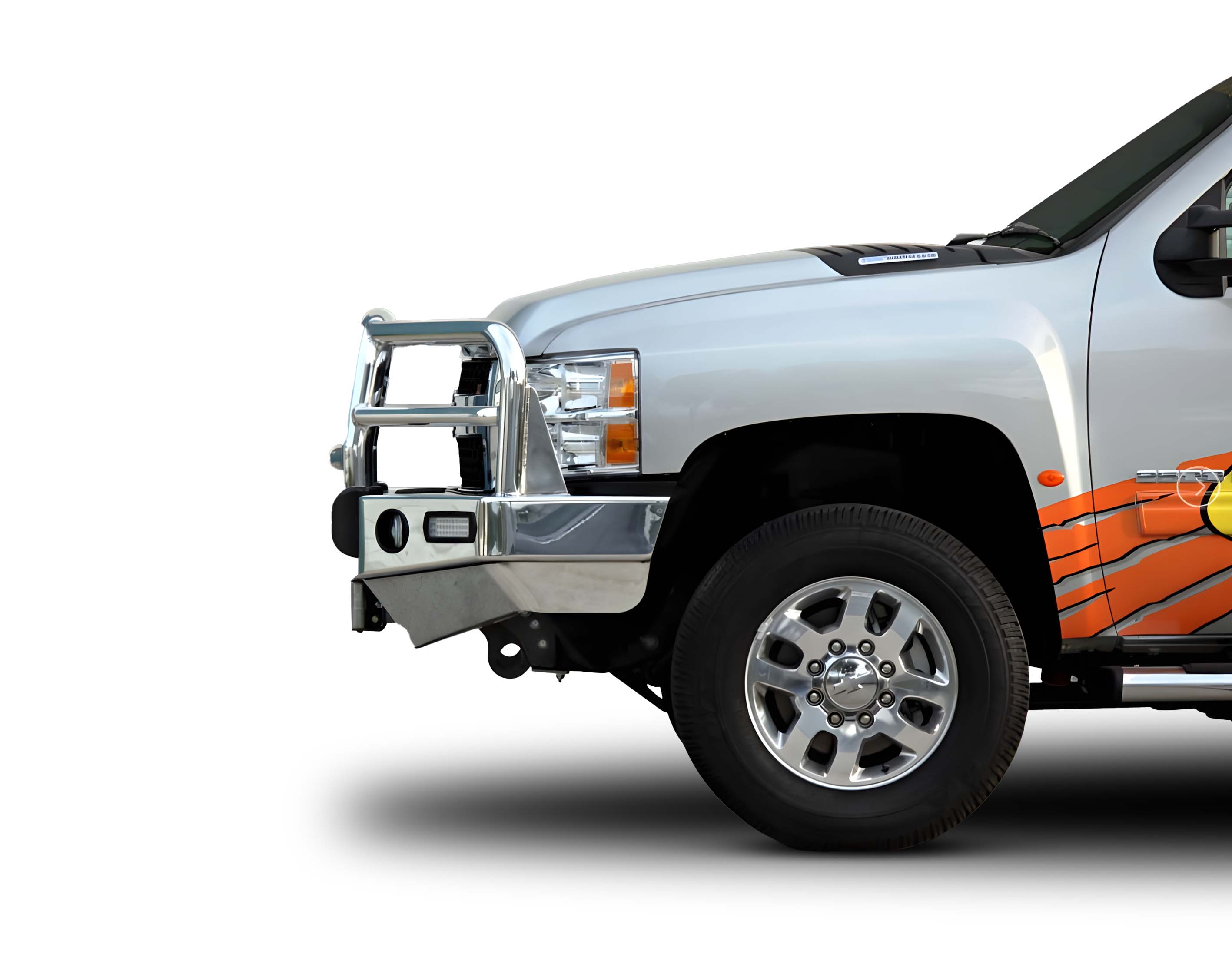 CHEVROLET SILVERADO 2500HD Winch Bullbar with Bumper Lights (/11 to 08/14)