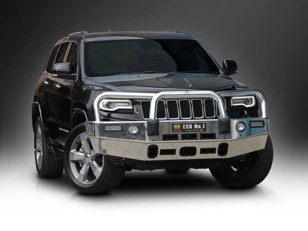 JEEP GRAND CHEROKEE MY14 OVERLAND Bullbar with Bumper Lights (06/13 to 03/17)