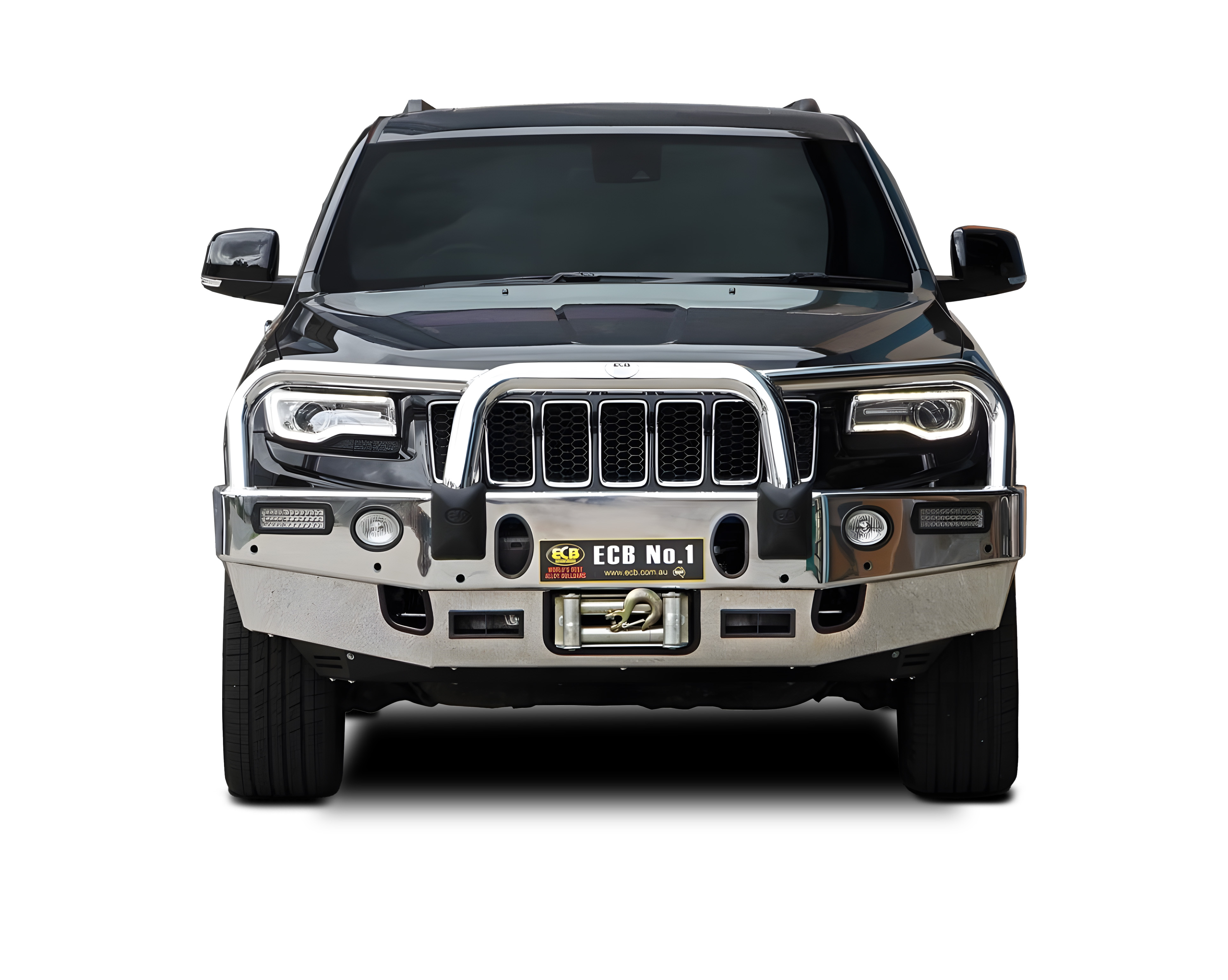 JEEP GRAND CHEROKEE MY14 LAREDO Winch Bullbar with Bumper Lights (06/13 to 03/17)