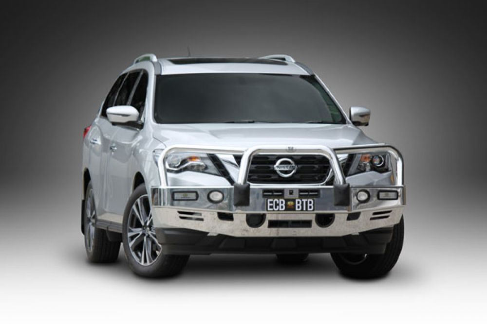 NISSAN PATHFINDER R52 SERIES 2 & 3 Bullbar with Bumper Lights (12/16 to 06/22)