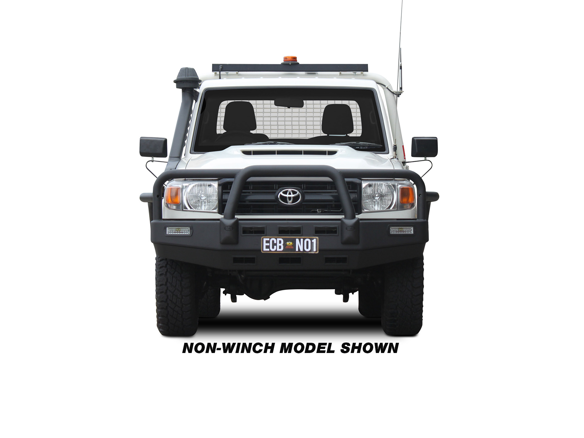 TOYOTA LANDCRUISER 79 SERIES Triple Hoop Winch Bar Compatible with Side Step Rail (11/16 to 08/23)