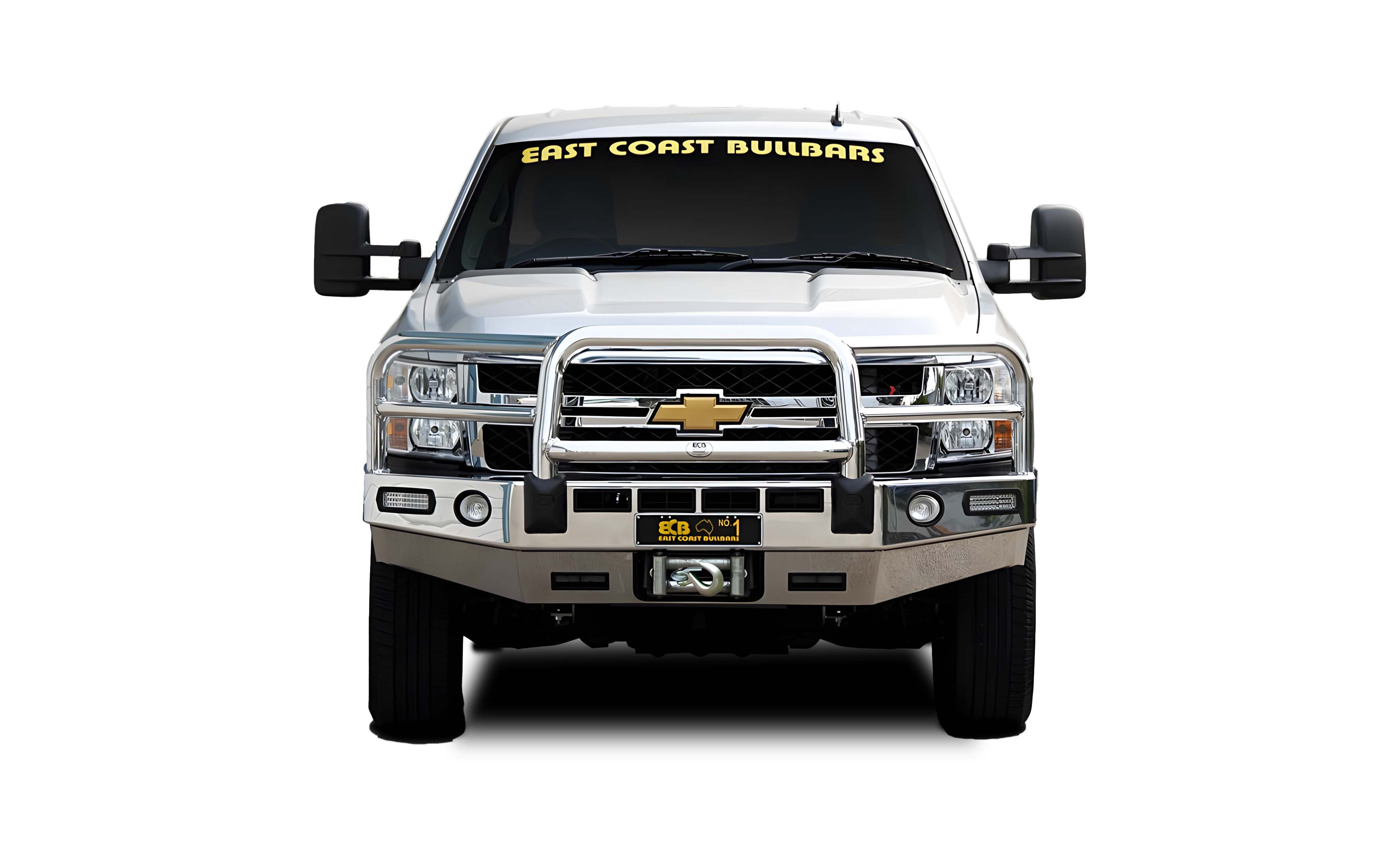 CHEVROLET SILVERADO 2500HD Winch Bullbar with Bumper Lights (/11 to 08/14)