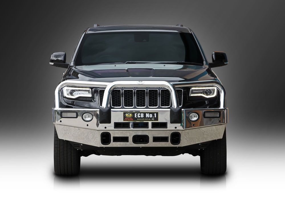 JEEP GRAND CHEROKEE MY14 OVERLAND Bullbar with Bumper Lights (06/13 to 03/17)